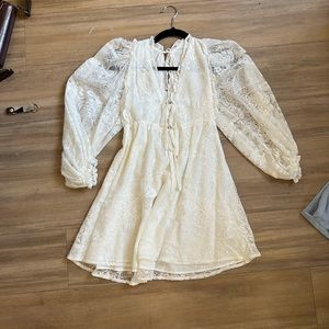 NWT For Love and Lemons White Lacy Dress